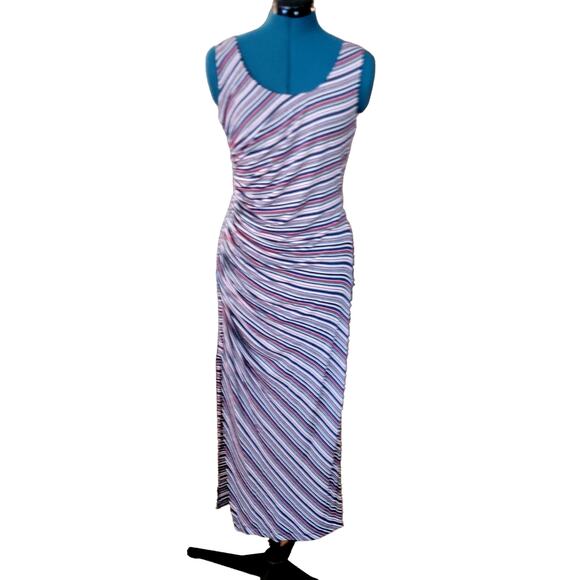 Bailey 44 Dresses & Skirts - Bailey 44 Duststorm Stripe Maxi Tank Dress Womens M Ruching Minimalist Coastal